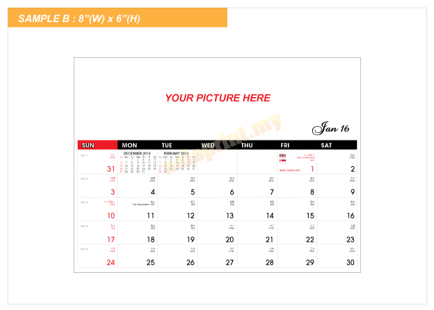 Custom Size Table Calendars Template - The leading Printing Services in ...
