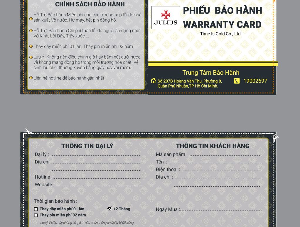 Dịch vụ in phiếu bảo hành giá rẻ tại Tân Phú